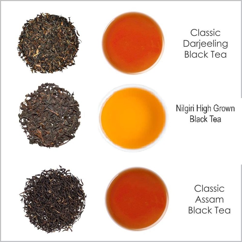 Octavius Wooden Caddy Tea Sampler Packs (3 Loose - Assam/Darjeeling/Nilgiri)