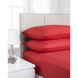 Textiles Direct Affinity Soft Touch Pillowcase Pair Red