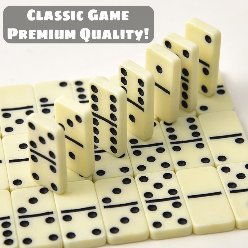 LERAO Dominoes Set for Adults,Dominos Set for Adults 28 Double
