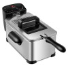 Electric Stainless Steel Deep Fryer 3.2 Quart with Timer and