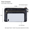 befen Black Genuine Leather Wristlet Clutch RFID Blocking Bag Cell