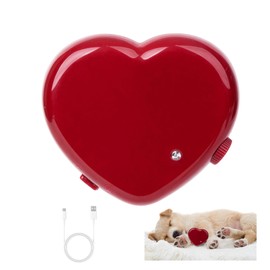 Pet Prime Rechargeable Heartbeat Simulator for Anxiety Dogs with Auto 8H Timer & Adjustable Speed,Suitable for Heart Beat Plush Toys