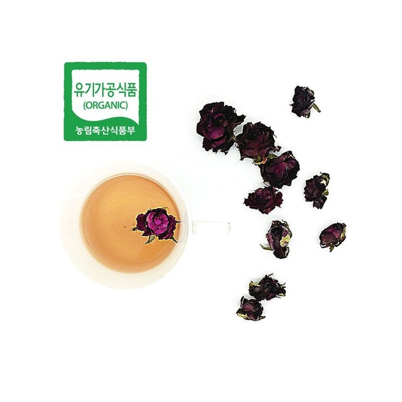 [유기농] 전남 여수 덩굴장미꽃봉오리 꽃차 8g소 [Organic] Jeonnam Yeosu Climbing