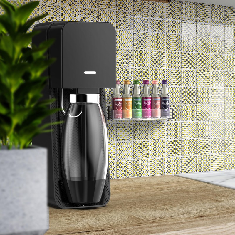 GALVANOX Acrylic Holder for SodaStream Bubly Drops - Countertop/Wall Mount