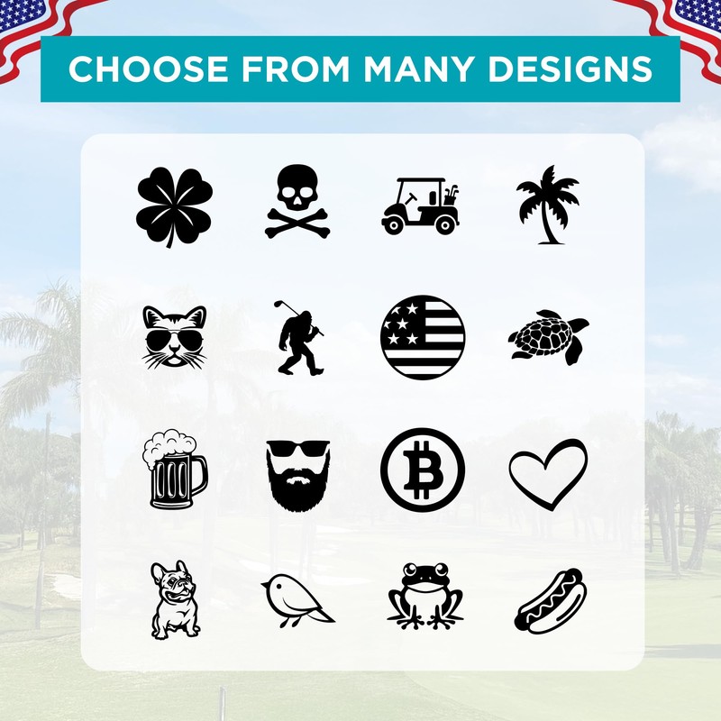 Golf Ball Marker Stamp with TiteSeal™ Technology - Skull -