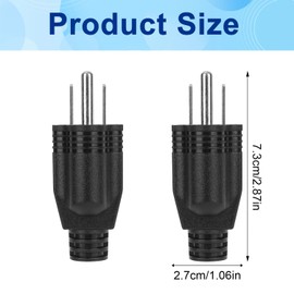 BTFO 2pcs Fused Neutral Grounding Bonding Plug, Grounding Plug for Portable Inverter Generator & Surge Generator with Floating Neutral for Fixing Open Ground Error