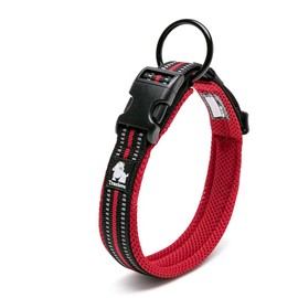 WINHYEPET True Love Dog Collar Reflective Sandwich Lining Nylon Webbing Comfortable and Secure Adjustable Buckle Practical for Outdoor Sports for Small/Medium/Large Neck Rings TLC5011