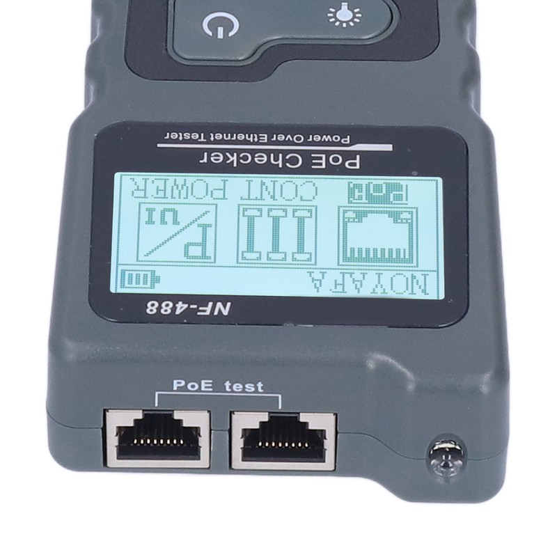 NF‑488 LCD Ethernet POE Tester Automatic Identification POE Detector Checker