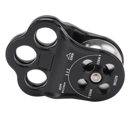 30KN Hitch Climber Pulley, Arborist Rescue Equipment, Dual Bearing, Rigging and Tree Climbing Hauling Pulley