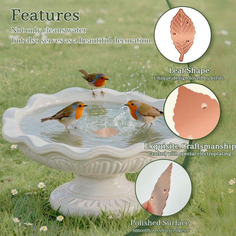 Niteguy Bird Bath Copper Disk,Bird Bath Purification Disk 0.6mm Reinforced