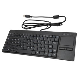 Industrial Keyboard with Touchpad, Wired Connection, X Scissor Foot, Plug and Play, Suitable for Industry Control (USB Interface with HUB Function)