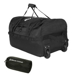 Rock Cloud Foldable Wheeled Duffel Bag with Widened Wheels 85L Rolling Duffle Bag Packable 26 inch for Travel Camping Sports