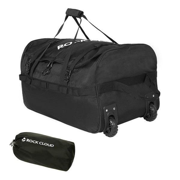 Rock Cloud Foldable Wheeled Duffel Bag with Widened Wheels 85L