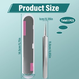 KEQAR 1 Pcs Präzises Pickelentferner Werkzeug, Edelstahl Spitze Pinzette für Mitesser und Akne, Ultrafeine Pinzette für Mitesser, Pickel, Komedonen, Schönheitsfehler