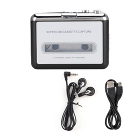 USB Tape To MP3 Capture Converter Stereo Audio Music Player Cassette Player
