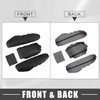 A ABSOPRO Black Faux Leather Armrest Protector Cover Pad Replacement