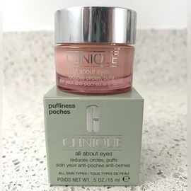 Clinique All About Eyes Reduces Circles Puffs 0.5 Oz/15ml Full Size New in Box