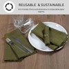 Threadvista 100% Linen Dinner Napkins - Set of 6 Prewashed