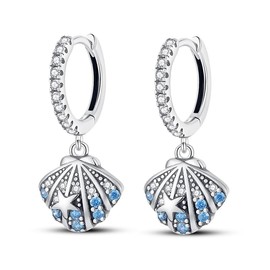 KUNSIR Silver Earrings for Women Earrings, 1 Pair 925 Sterling Silver Stud Earrings, Hypoallergenic for Women and Girls EAR4, Silver, Cubic Zirconia