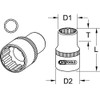 KS Tools 917.1367 Bi hex socket, 1/2", 33mm