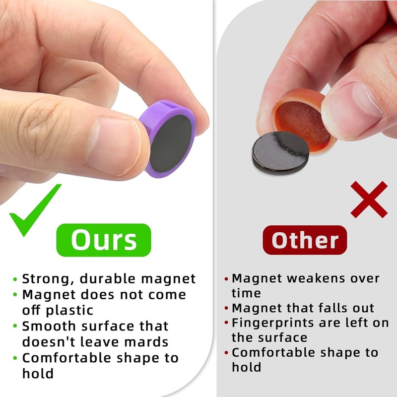 DARUITE Fridge Magnets, 20pcs Strong Refrigerator Magnets for Whiteboard, Small