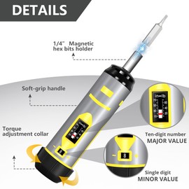 Bore Baby Torque Wrench Screwdriver Set,10-70 Inch Pounds, 40 S2 Bits - Hex,Torx, Flat,Phillip,Square and Torx Security Bits for Accurizing Scope Mounting, Bicycle Repairing and Maintenance (42PC)
