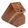 20 Slot Knife Block Storage without Knives,Acacia Wood Universal Knife