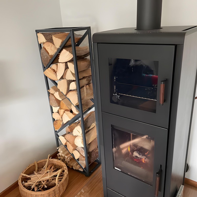 YOHSNOR Indoor Firewood Rack - Adjustable Storage Holder for Fireplace