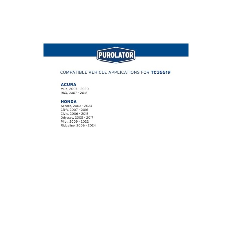 Purolator TC35519 Filtro de Aire de Cabina Tech