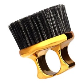 Cepillo Profesional Para Barba Con Agarradera Anillo Barber Dorado                                                                                    