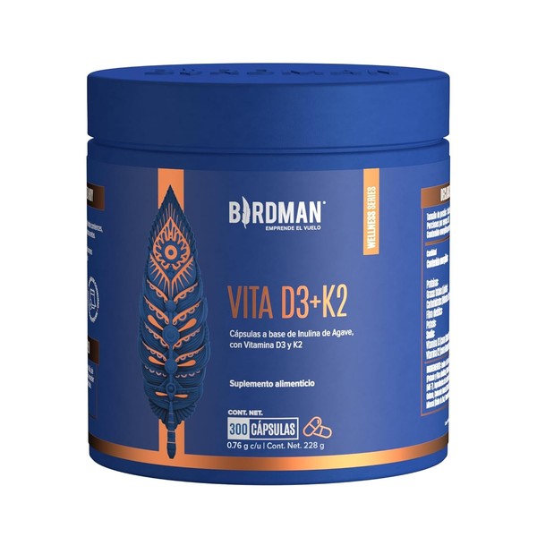 BIRDMAN Vitamina D3 K2 Suplemento Alimenticio de Origen Vegetal Frmula