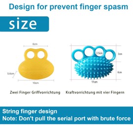 Pack of 2 Kneading Ball for Hands Therapy, Hand Trainer, Finger Trainer, Massage Ball for Hand, Finger Training, Relieves Stress, for Hands Therapy Osteoarthritis, Finger Training