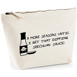 Hippowarehouse 9 More Seasons Until I Get That Dipping Szechuan Sauce! printed make up cosmetic wash bag 18x19x9cm