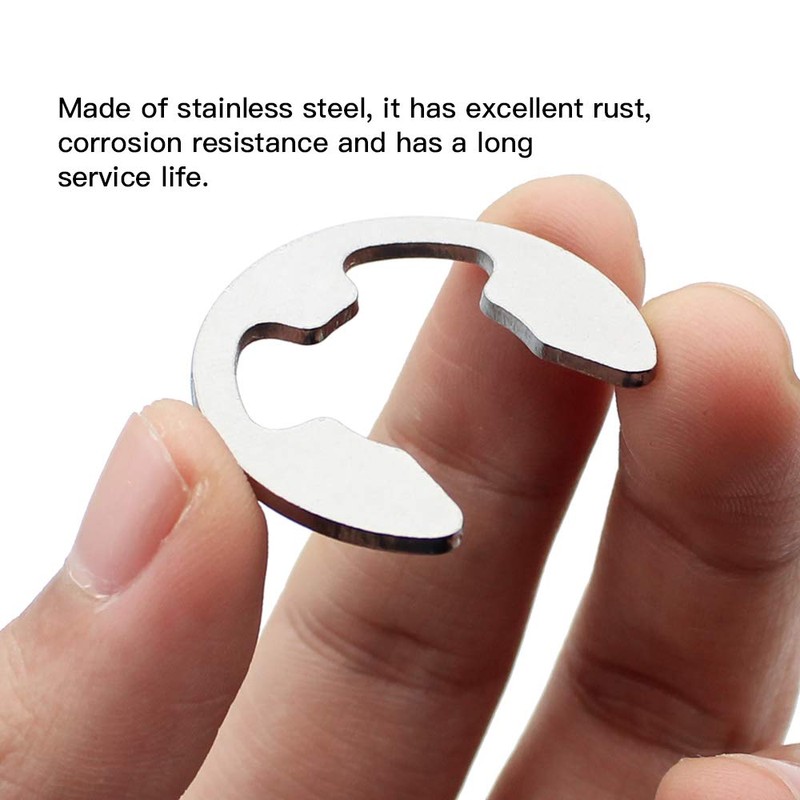 400 Pieces E-Clip Lock Ring for Outdoor E-Clip, Inner Retaining