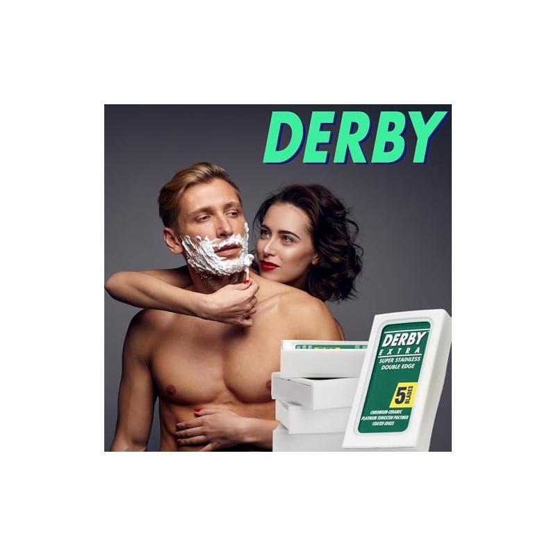 Derby Extra Hojas de afeitar de doble filo, 100 piezas