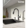 Pull Down Single Handle Kitchen Faucet High Arc, One Hole
