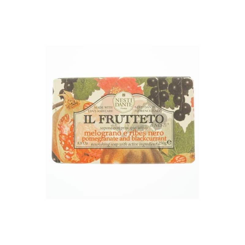 Nesti Dante Il Frutteto Nourishing Soap, Pomegranate And Blackcurrant, 8.8Oz