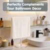 Clear Acrylic Hand Towel Holder Stand, T-Shape Free-Standing Towel Rack