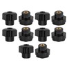10Pcs M6 Female Thread Star Knobs Plastic Wingnuts Knobs Universal