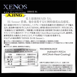 Zalt's PE Line XENOS X4 Hi Sensor Ajing Green 150m 0.25