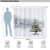 Newhomestyle Christmas Snow Tree Shower Curtains, Natural Winter Forest Snowflake