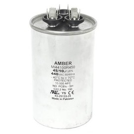 43-25133-24 -Rheem OEM Round Replacement Dual Run Capacitor 45 + 10 UF/MFD 440 Volt