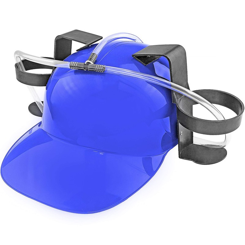 Fairly Odd Novelties Beer Soda Guzzler Helmet Drinking Party Hat,