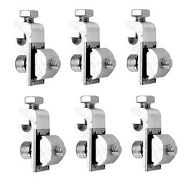 Offgridtec PV Solar Panel Earth Terminals, Pre-Assembled Aluminum Earth Terminals with Screws, Secure Corrosion Resistant Connection Between Solar Panel and Mounting Rail (Set of 6, Silver)