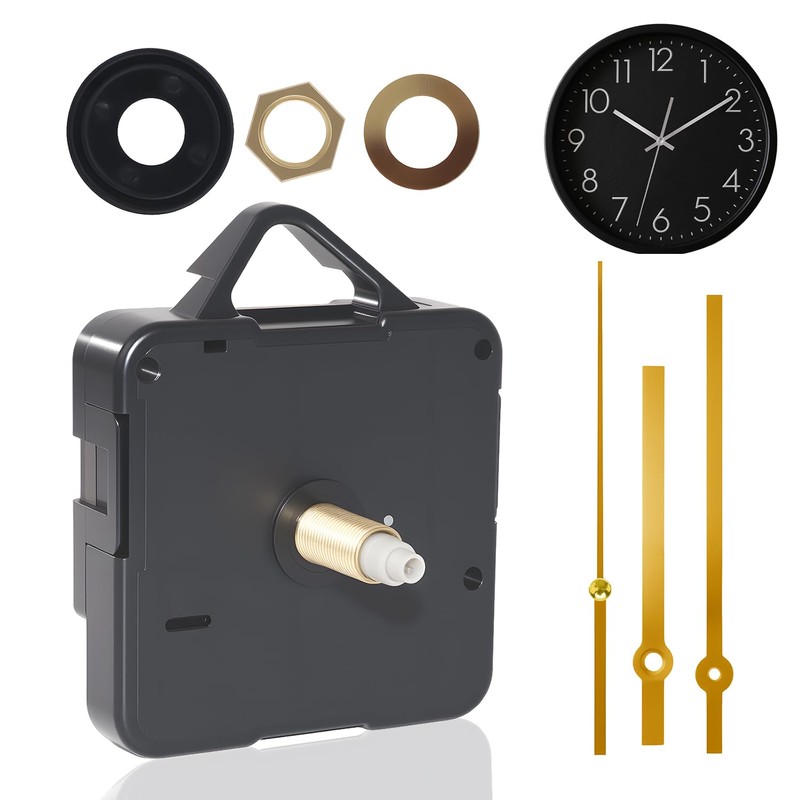 Silent Quartz Clock Movement Kit Long Shaft for 12-14mm Dial,