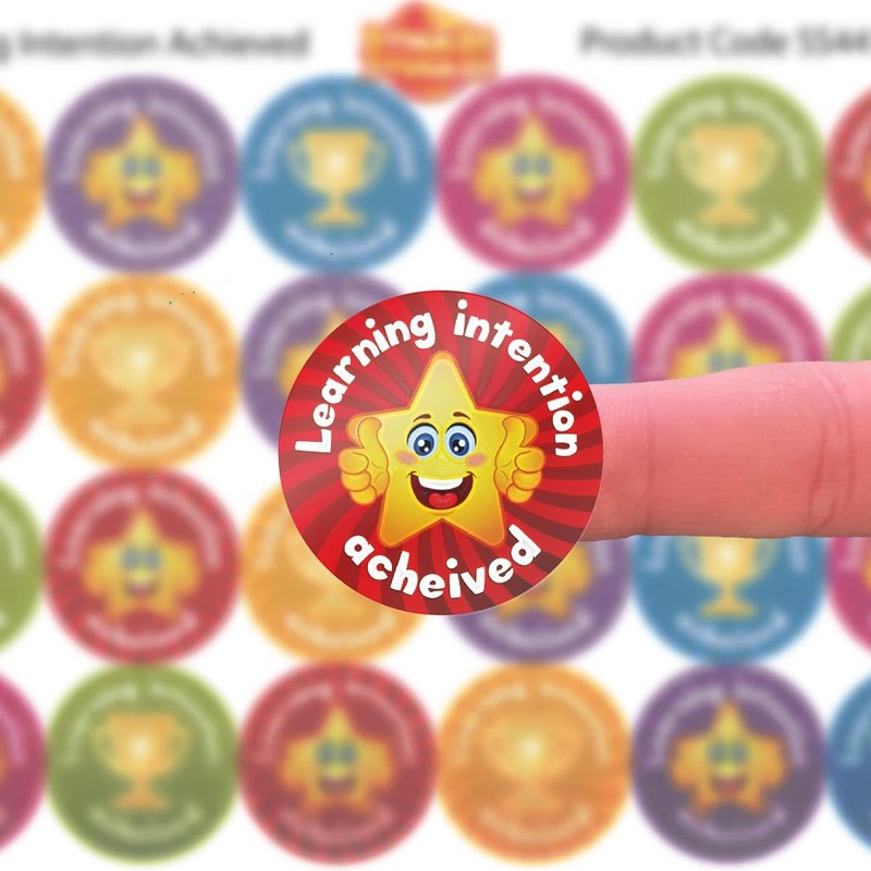 144 Learning Intention Achieved - 30mm - Glossy Reward School