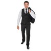 King Formal Wear Elegant Men's Black Two Button Three Piece