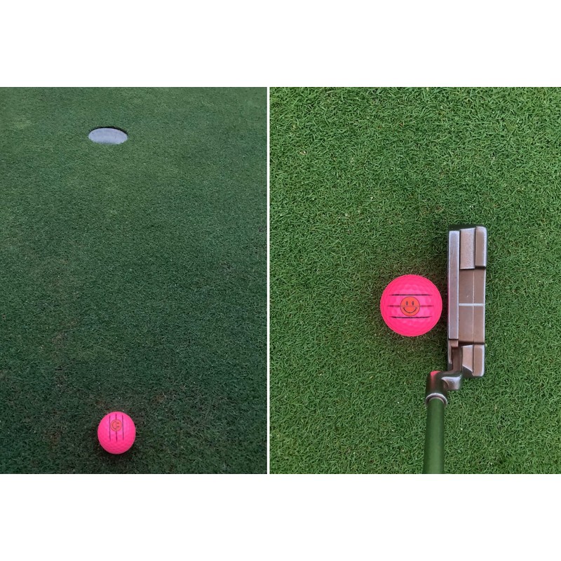 【ハピラキ_ゴルフライン】 ブリヂストン エクストラソフト EXTRA SOFT 2025年モデル ライン入り (ピンク１ダース_ニコちゃん)