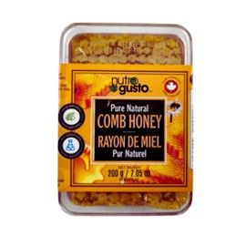 NutroGusto Pure Natural Honeycomb – 100% Canadian Comb Honey – 200 g