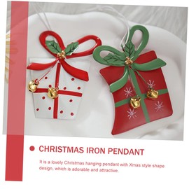 KONTONTY Unique Xmas Tree Pendants Iron Decorative Hanging Ornaments for Christmas Tree Decor Photo Props